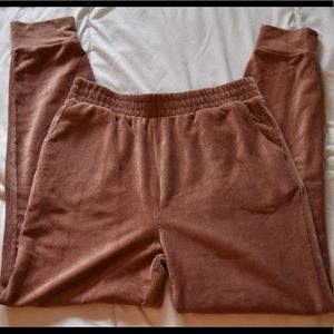 Dusty Pink Ribbed Super-Soft Joggers